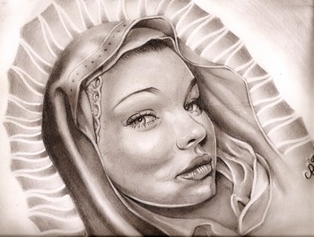 Tattoos - virgin mary sketch - 40371